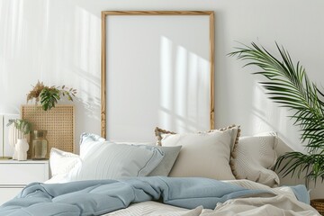 High Detail Visual of Contemporary Bedroom Frame Mockup