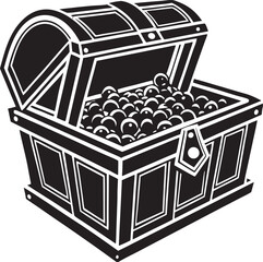 Open treasure chest overflowing with gold coins and jewels