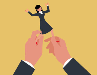 Employee control in the organization. The dark side of corporate power where authority turns into intimidation.