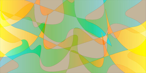 shapes and gradient tones in yellow, orange, green, and turquoise. Modern artistic design ideal for digital use and creative projects.Colorful abstract background with smooth curved