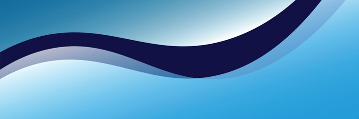Modern blue gradient background with waves. vector