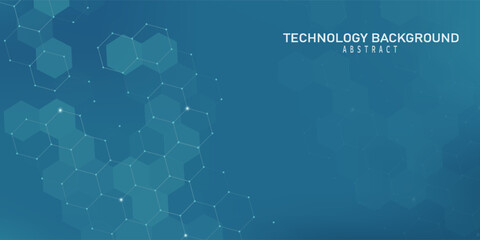 Vector hexagons pattern. Geometric abstract background with simple hexagonal elements. Medical, technology or science design