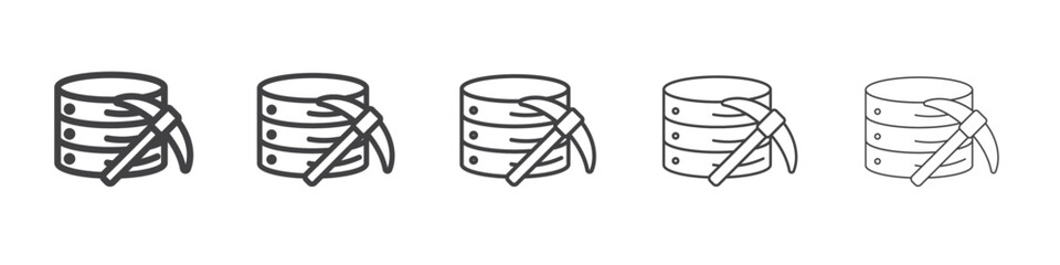 Data Mining icon Line graphics illustration symbol