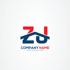 ZJ or JZ Creative Modern Letters Logo Design Element