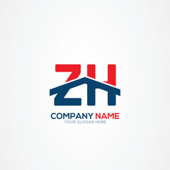 ZH or HZ Creative Modern Letters Logo Design Element