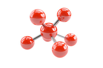 3D molecular model  isolated on white background