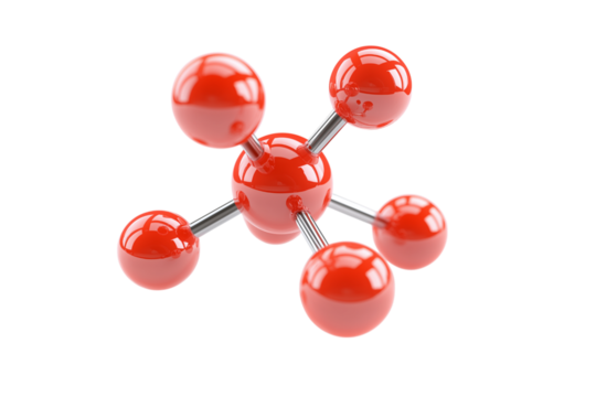 3D molecular model  isolated on white background