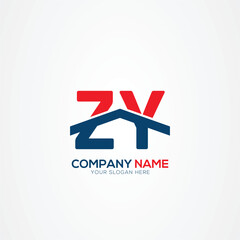 ZY or YZ Creative Modern Letters Logo Design Element