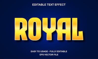Royal text effect with bold gold style for casino, monarchy, or premium branding