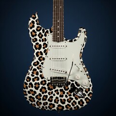 Cheetah Skin Guitar Design