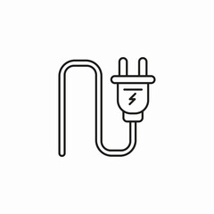 electric plug cord icon sign vector