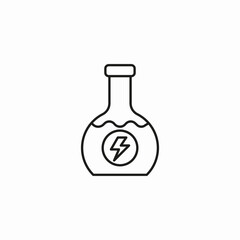 energy potion flask icon sign vector