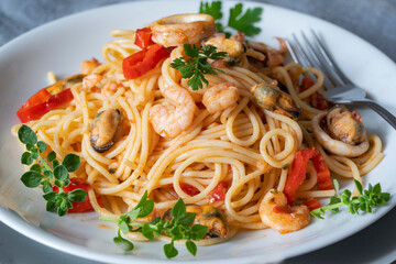 Spaghetti mit Meeresfrüchte