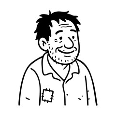 Obraz premium doodle character vector illustration