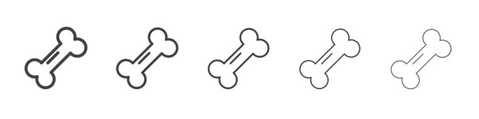 Dog bone icon Line graphics illustration symbol