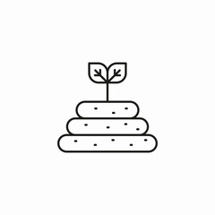 plant growth layers icon sign vector