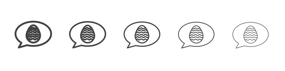 Easter Message icon Line graphics illustration symbol