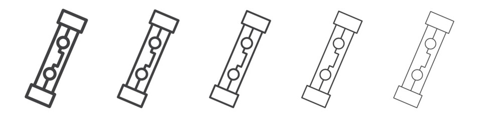 Electric fuse icon Line graphics illustration symbol