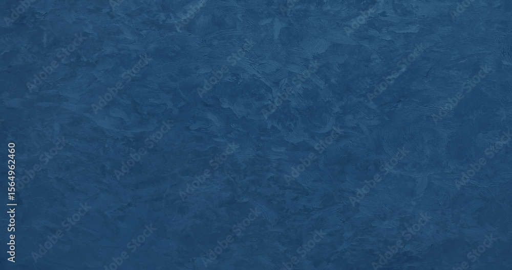 Poster wall is a deep blue color and has a textured surface. The texture gives the wall a unique and interesting appearance