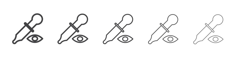 EYE DROP icon Line graphics illustration symbol