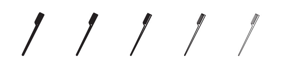 Eyebrow brush icon Line graphics illustration symbol