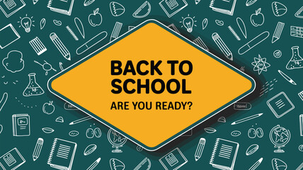 Back to school season sale promotion advertising template design for education and learning supplies