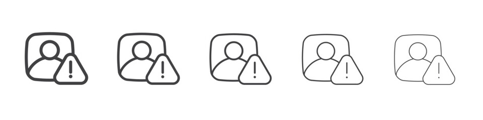Fake account icon Line graphics illustration symbol