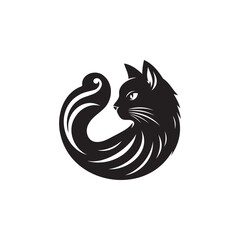 vector image of an abstract cat