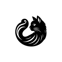 vector image of an abstract cat