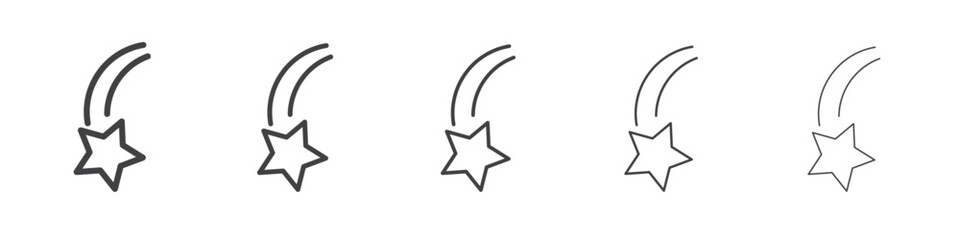 Falling Star Icon Line graphics illustration symbol