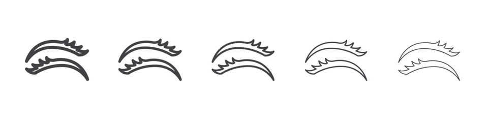 Obraz premium False eyelashes icon Line graphics illustration symbol