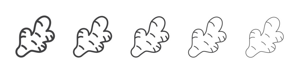 Ginger icon Line graphics illustration symbol