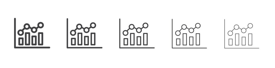 graph chart icon Line graphics illustration symbol