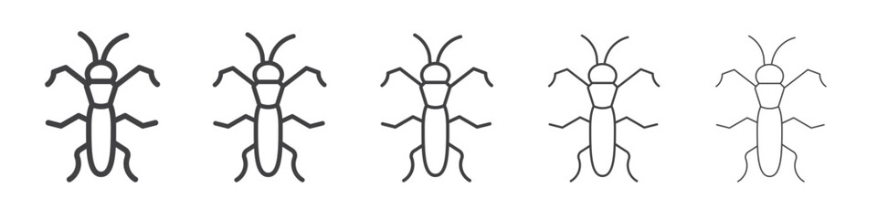 Grasshopper icon Line graphics illustration symbol