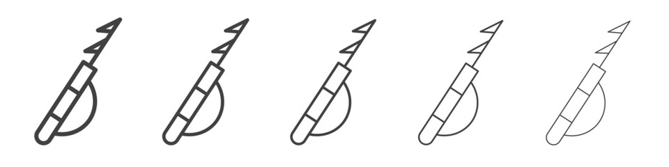 harpoon icon Line graphics illustration symbol