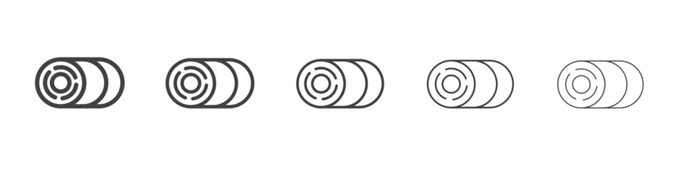 Hay bale icon Line graphics illustration symbol © Panini