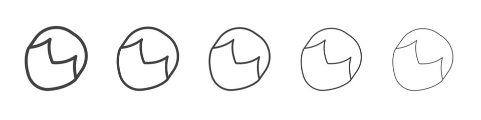 Hazelnut icon Line graphics illustration symbol