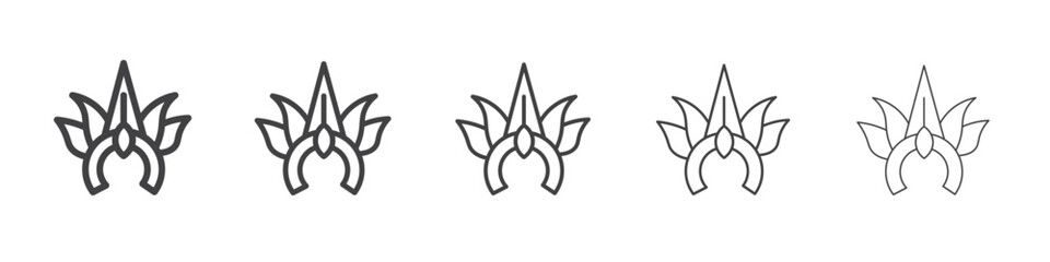 Headdress Brazil icon Line graphics illustration symbol