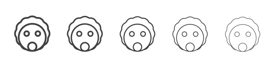 Hegdehog icon Line graphics illustration symbol