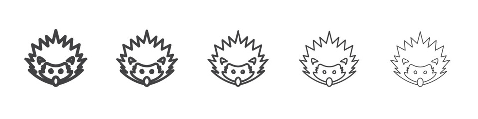 Hegdehog icon Line graphics illustration symbol