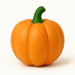 3D toy pumpkin isolated on white background — playful and vibrant visual perfect for Halloween promotions, children’s products, seasonal branding, and educational campaigns
