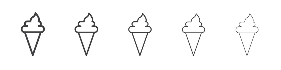 ice cream cone icon Line graphics illustration symbol