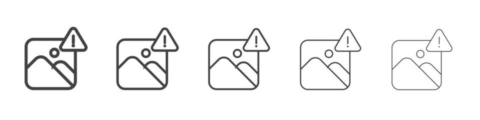 Image Error icon Line graphics illustration symbol