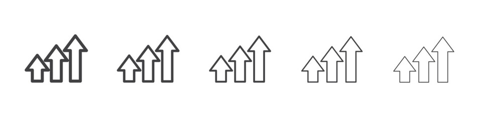 Increase chart icon Line graphics illustration symbol