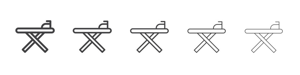 ironing table icon Line graphics illustration symbol