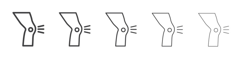 Knee Orthopedic Brace icon Line graphics illustration symbol