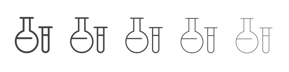 Laboratory test icon Line graphics illustration symbol