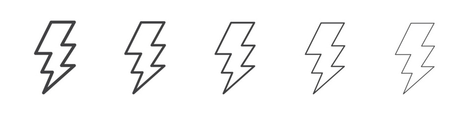 Fototapeta premium Lightning icon Line graphics illustration symbol