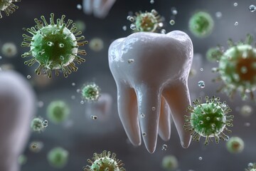 Dental Bacteria. Dentist's Guide to Dental Hygiene and Care for Teeth