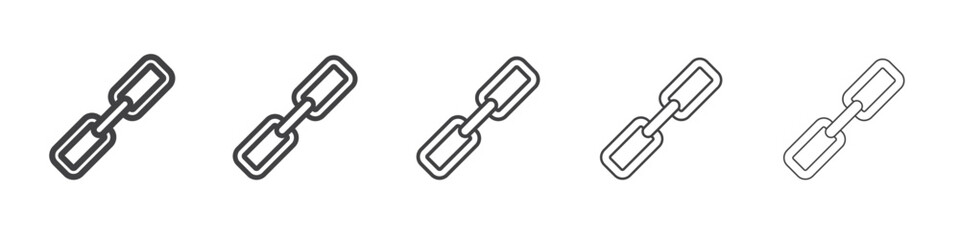 Link chain icon Line graphics illustration symbol